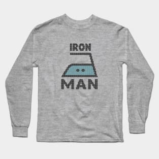 IRON MAN - Funny faux embroidery print Long Sleeve T-Shirt